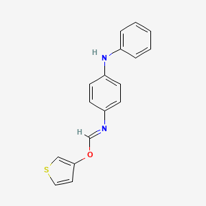 molecular formula C17H14N2OS B14223388 Thiophen-3-yl (4-anilinophenyl)methanimidate CAS No. 568579-69-1