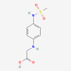 molecular formula C9H12N2O4S B14223393 N-{4-[(Methanesulfonyl)amino]phenyl}glycine CAS No. 773844-67-0