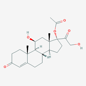 molecular formula C23H32O6 B142234 11beta,17,21-Trihydroxypregn-4-ene-3,20-dione 17-acetate CAS No. 16463-74-4