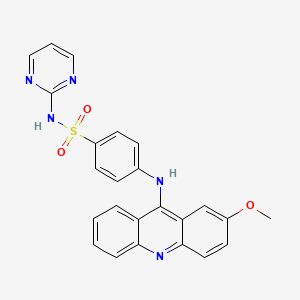 molecular formula C24H19N5O3S B14223429 Benzenesulfonamide, 4-[(2-methoxy-9-acridinyl)amino]-N-2-pyrimidinyl- CAS No. 514831-93-7
