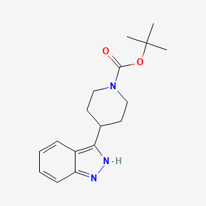 molecular formula C17H23N3O2 B1422345 tert-Butyl 4-(1H-indazol-3-yl)piperidine-1-carboxylate CAS No. 889945-69-1