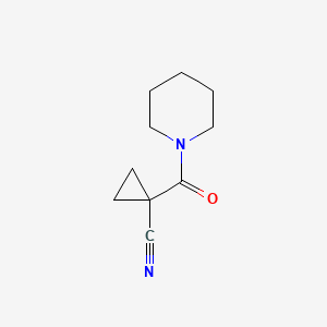 molecular formula C10H14N2O B14223481 Piperidine, 1-[(1-cyanocyclopropyl)carbonyl]- CAS No. 546114-01-6