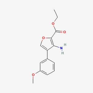 molecular formula C14H15NO4 B14223489 Ethyl 3-amino-4-(3-methoxyphenyl)furan-2-carboxylate CAS No. 824984-04-5