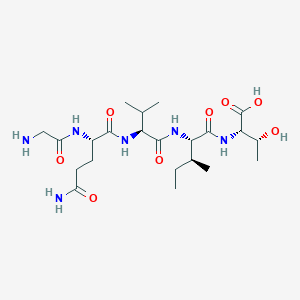 molecular formula C22H40N6O8 B14223498 Glycyl-L-glutaminyl-L-valyl-L-isoleucyl-L-threonine CAS No. 823233-36-9