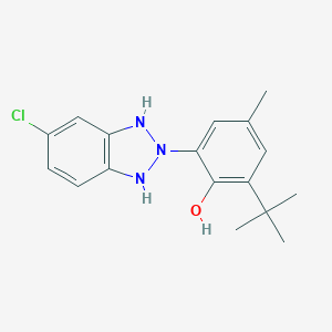 molecular formula C17H20ClN3O B142235 2-Tert-butyl-6-(5-chloro-1,3-dihydro-benzotriazol-2-YL)-4-methyl-phenol CAS No. 139724-05-3