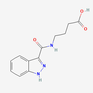 molecular formula C12H13N3O3 B14223516 4-[(1H-Indazole-3-carbonyl)amino]butanoic acid CAS No. 503616-24-8
