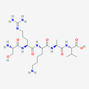 molecular formula C23H45N9O7 B14223588 L-Seryl-N~5~-(diaminomethylidene)-L-ornithyl-L-lysyl-L-alanyl-L-valine CAS No. 828932-63-4