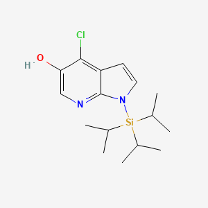 molecular formula C16H25ClN2OSi B1422359 4-Chloro-1-(triisopropylsilyl)-1H-pyrrolo[2,3-b]pyridin-5-ol CAS No. 685513-98-8