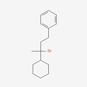 molecular formula C16H23Br B14223610 (3-Bromo-3-cyclohexylbutyl)benzene CAS No. 502760-09-0