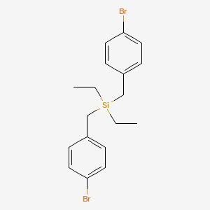 molecular formula C18H22Br2Si B14223663 Bis[(4-bromophenyl)methyl](diethyl)silane CAS No. 535995-42-7