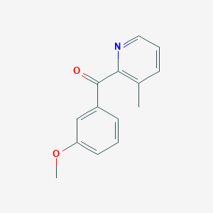 molecular formula C14H13NO2 B1422367 2-(3-Methoxybenzoyl)-3-methylpyridine CAS No. 1187164-04-0