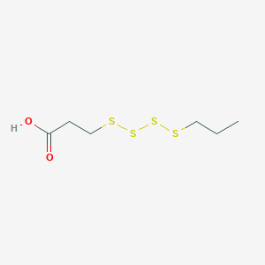 molecular formula C6H12O2S4 B14223672 3-(Propyltetrasulfanyl)propanoic acid CAS No. 823235-30-9