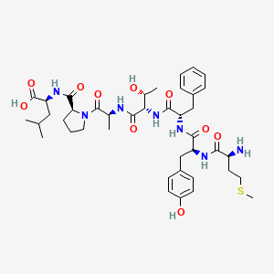 molecular formula C41H59N7O10S B14223684 L-Methionyl-L-tyrosyl-L-phenylalanyl-L-threonyl-L-alanyl-L-prolyl-L-leucine CAS No. 817622-49-4