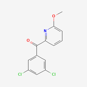 molecular formula C13H9Cl2NO2 B1422371 2-(3,5-Dichlorobenzoyl)-6-methoxypyridine CAS No. 1187166-67-1