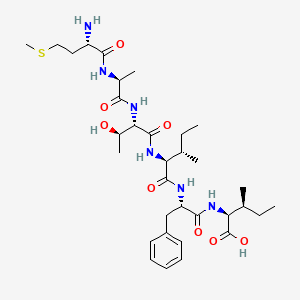 molecular formula C33H54N6O8S B14223741 L-Methionyl-L-alanyl-L-threonyl-L-isoleucyl-L-phenylalanyl-L-isoleucine CAS No. 823197-76-8