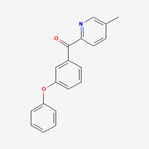 molecular formula C19H15NO2 B1422376 5-Methyl-2-(3-phenoxybenzoyl)pyridine CAS No. 1187163-51-4