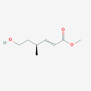 molecular formula C8H14O3 B14223760 methyl (4S)-6-hydroxy-4-methylhex-2-enoate CAS No. 826995-06-6