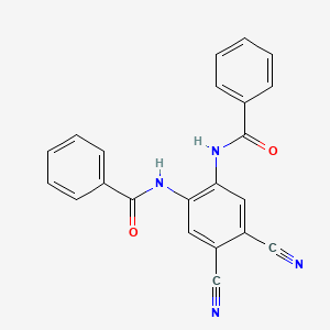 molecular formula C22H14N4O2 B14223775 N,N'-(4,5-Dicyano-1,2-phenylene)dibenzamide CAS No. 825613-17-0