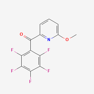 molecular formula C13H6F5NO2 B1422379 6-Methoxy-2-(pentafluorobenzoyl)pyridine CAS No. 1187165-35-0