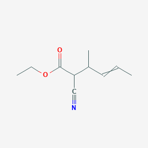 molecular formula C10H15NO2 B14223791 Ethyl 2-cyano-3-methylhex-4-enoate CAS No. 828254-30-4