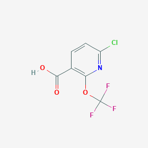molecular formula C7H3ClF3NO3 B1422384 6-Chloro-2-(trifluoromethoxy)nicotinic acid CAS No. 1221171-91-0