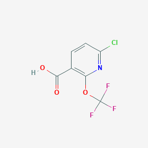 B1422384 6-Chloro-2-(trifluoromethoxy)nicotinic acid CAS No. 1221171-91-0
