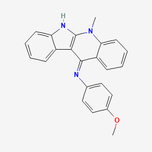 molecular formula C23H19N3O B14223853 N-(4-methoxyphenyl)-5-methyl-6H-indolo[2,3-b]quinolin-11-imine CAS No. 824935-72-0