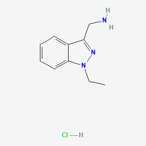 molecular formula C10H14ClN3 B1422387 [(1-ethyl-1H-indazol-3-yl)methyl]amine hydrochloride CAS No. 1269226-93-8