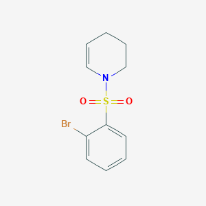 molecular formula C11H12BrNO2S B14223905 Pyridine, 1-[(2-bromophenyl)sulfonyl]-1,2,3,4-tetrahydro- CAS No. 830319-77-2