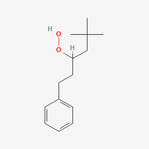 molecular formula C14H22O2 B14223912 Hydroperoxide, 3,3-dimethyl-1-(2-phenylethyl)butyl CAS No. 830345-85-2