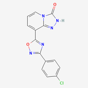 8-[3-(4-chlorophenyl)-1,2,4-oxadiazol-5-yl][1,2,4]triazolo[4,3-a]pyridin-3(2H)-one