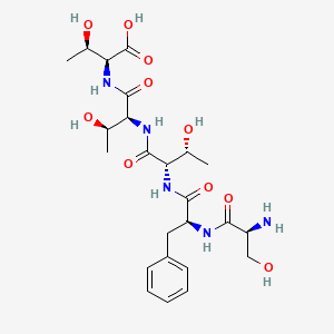 molecular formula C24H37N5O10 B14223961 L-Seryl-L-phenylalanyl-L-threonyl-L-threonyl-L-threonine CAS No. 823233-29-0