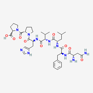 molecular formula C40H58N10O9 B14223965 H-Asn-Phe-Leu-Val-His-Pro-Pro-OH CAS No. 574750-12-2