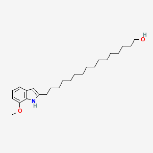 molecular formula C25H41NO2 B14223982 16-(7-Methoxy-1H-indol-2-YL)hexadecan-1-OL CAS No. 651331-46-3