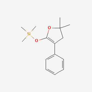 molecular formula C15H22O2Si B14223992 Silane, [(4,5-dihydro-5,5-dimethyl-3-phenyl-2-furanyl)oxy]trimethyl- CAS No. 524937-41-5