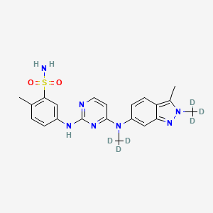 2-methyl-5-[[4-[methyl-d3-[3-methyl-2-(methyl-d3)-2H-indazol-6-yl]amino]-2-pyrimidinyl]amino]-benzenesulfonamide