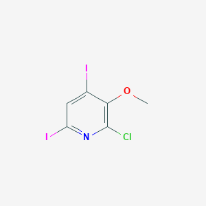 molecular formula C6H4ClI2NO B1422402 2-Chloro-4,6-diiodo-3-methoxypyridine CAS No. 1221572-27-5