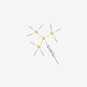 molecular formula C12H30Si4 B14224024 1,1,1,3,3,3-Hexamethyl-2-(prop-1-yn-1-yl)-2-(trimethylsilyl)trisilane CAS No. 825626-48-0
