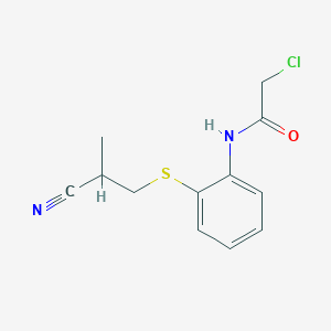 2-chloro-N-{2-[(2-cyano-2-methylethyl)sulfanyl]phenyl}acetamide
