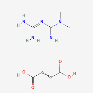 molecular formula C8H15N5O4 B14224052 But-2-enedioic acid;3-(diaminomethylidene)-1,1-dimethylguanidine CAS No. 532934-07-9