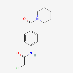 2-chloro-N-[4-(piperidin-1-ylcarbonyl)phenyl]acetamide