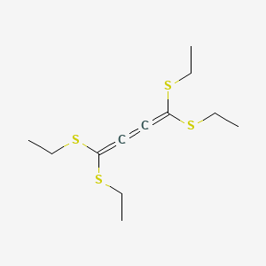 molecular formula C12H20S4 B14224063 Tetrakis(ethylsulfanyl)butatriene CAS No. 526208-84-4