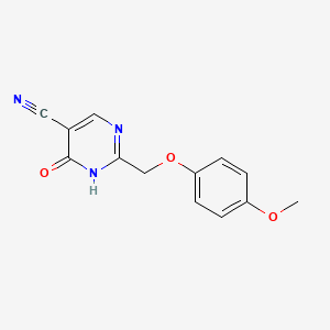 2-(4-Methoxyphenoxymethyl)-6-oxo-1,6-dihydropyrimidine-5-carbonitrile