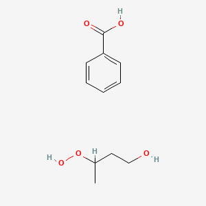 molecular formula C11H16O5 B14224089 Benzoic acid;3-hydroperoxybutan-1-ol CAS No. 830345-65-8