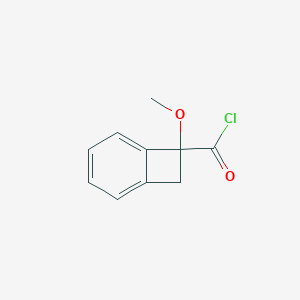 molecular formula C10H9ClO2 B142241 Bicyclo[4.2.0]octa-1,3,5-triene-7-carbonyl chloride, 7-methoxy-(9CI) CAS No. 125476-35-9