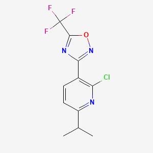 molecular formula C11H9ClF3N3O B1422410 2-Chloro-6-isopropyl-3-[5-(trifluoromethyl)-1,2,4-oxadiazol-3-yl]pyridine CAS No. 1203897-93-1