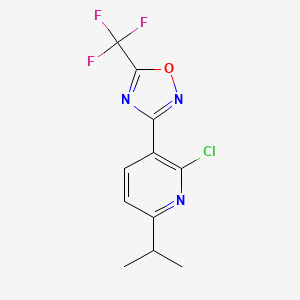 2-Chloro-6-isopropyl-3-[5-(trifluoromethyl)-1,2,4-oxadiazol-3-yl]pyridine