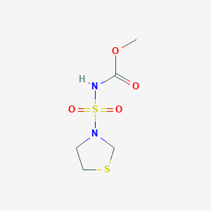 molecular formula C5H10N2O4S2 B14224122 Methyl (1,3-thiazolidine-3-sulfonyl)carbamate CAS No. 503310-66-5