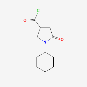 1-Cyclohexyl-5-oxopyrrolidine-3-carbonyl chloride