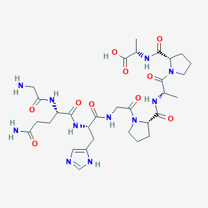 molecular formula C31H47N11O10 B14224174 Glycyl-L-glutaminyl-L-histidylglycyl-L-prolyl-L-alanyl-L-prolyl-L-alanine CAS No. 583048-94-6